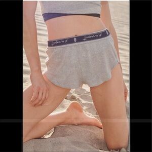 Free People FP Movement Luxe Rib Shorts in Heather Gray Size Medium